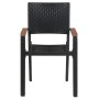 Juego de comedor de jardín 5 piezas negro de , Conjuntos de jardín - Ref: Foro24-3099415, Precio: 356,09 €, Descuento: %