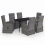 Juego de comedor de jardín 7 piezas con cojines gris de , Conjuntos de jardín - Ref: Foro24-3099488, Precio: 1,00 €, Descuent...