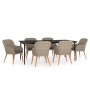Juego de comedor para jardín 7 piezas con cojines marrón de , Conjuntos de jardín - Ref: Foro24-3099527, Precio: 903,33 €, De...