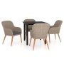 Juego de comedor de jardín 5 piezas con cojines marrón de , Conjuntos de jardín - Ref: Foro24-3099512, Precio: 557,60 €, Desc...