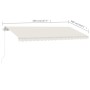 Toldo de pie retráctil manual crema 400x300 cm de vidaXL, Toldos - Ref: Foro24-3069537, Precio: 568,62 €, Descuento: %