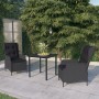 Juego de comedor de jardín 3 piezas gris oscuro de , Conjuntos de jardín - Ref: Foro24-3099637, Precio: 590,18 €, Descuento: %