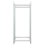 Leñero de vidrio templado blanco 40x35x100 cm de vidaXL, Accesorios para bolsas y soportes de leña - Ref: Foro24-327468, Prec...