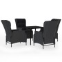 Juego de comedor de jardín 5 piezas gris oscuro de , Conjuntos de jardín - Ref: Foro24-3099656, Precio: 1,00 €, Descuento: %