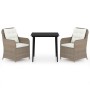 Juego de comedor de jardín 3 piezas marrón de , Conjuntos de jardín - Ref: Foro24-3099565, Precio: 434,10 €, Descuento: %
