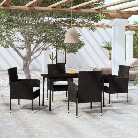 Juego de comedor para jardín 5 piezas negro de , Conjuntos de jardín - Ref: Foro24-3099621, Precio: 270,66 €, Descuento: %