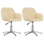 Sillas de comedor giratorias 2 unidades tela color crema de , Sillas de comedor - Ref: Foro24-3103029, Precio: 164,51 €, Desc...