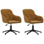 Sillas de comedor giratorias 2 unidades terciopelo marrón de , Sillas de comedor - Ref: Foro24-3103385, Precio: 170,78 €, Des...
