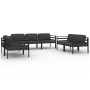 Set muebles de jardín 7 pzas y cojines aluminio gris antracita de , Conjuntos de jardín - Ref: Foro24-3107796, Precio: 1,00 €...