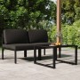 Set muebles de jardín 3 pzas y cojines aluminio gris antracita de , Conjuntos de jardín - Ref: Foro24-3107782, Precio: 446,56...