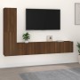 Set de muebles para TV 4 pzas madera contrachapada marrón roble de , Muebles TV - Ref: Foro24-3114317, Precio: 132,95 €, Desc...