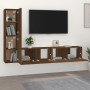 Set de muebles para TV 4 pzas madera contrachapada marrón roble de , Muebles TV - Ref: Foro24-3114317, Precio: 132,95 €, Desc...