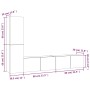 Set de muebles para TV 4 pzas madera contrachapada marrón roble de , Muebles TV - Ref: Foro24-3114317, Precio: 132,95 €, Desc...