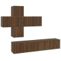 Set de muebles de TV 7 pzas madera contrachapada marrón roble de , Muebles TV - Ref: Foro24-3114509, Precio: 195,03 €, Descue...