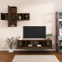 Set de muebles de TV 7 pzas madera contrachapada marrón roble de , Muebles TV - Ref: Foro24-3114509, Precio: 195,03 €, Descue...