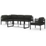 Set muebles de jardín 6 pzas y cojines aluminio gris antracita de , Conjuntos de jardín - Ref: Foro24-3115925, Precio: 1,00 €...