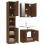 Set de muebles de baño 3 pzas madera contrachapada roble marrón de , Muebles de baño - Ref: Foro24-3115883, Precio: 220,15 €,...