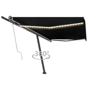 Toldo automático LED sensor de viento gris antracita 500x300 cm de vidaXL, Toldos - Ref: Foro24-3069794, Precio: 739,84 €, De...