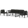 Set muebles de jardín 6 pzas y cojines aluminio gris antracita de , Conjuntos de jardín - Ref: Foro24-3115919, Precio: 1,00 €...