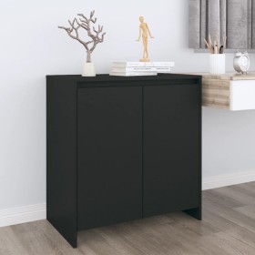 Aparador de madera contrachapada negro 70x41x75 cm de , Aparadores - Ref: Foro24-809738, Precio: 87,89 €, Descuento: %