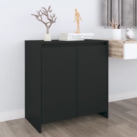 Aparador de madera contrachapada negro 70x41x75 cm de , Aparadores - Ref: Foro24-809738, Precio: 87,89 €, Descuento: %