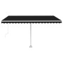 Toldo manual retráctil con LED gris antracita 400x350 cm de vidaXL, Toldos - Ref: Foro24-3069624, Precio: 521,23 €, Descuento: %