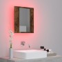 Armario de baño con espejo LED madera roble ahumado 40x12x45 cm de , Tocadores de baño - Ref: Foro24-822833, Precio: 42,39 €,...