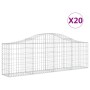 Cestas de gaviones 20 uds forma de arco hierro 200x30x60/80 cm de , Maceteros y jardineras - Ref: Foro24-3145403, Precio: 1,0...