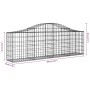 Cestas de gaviones 20 uds forma de arco hierro 200x30x60/80 cm de , Maceteros y jardineras - Ref: Foro24-3145403, Precio: 1,0...