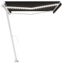 Toldo manual retráctil con LED gris antracita 400x350 cm de vidaXL, Toldos - Ref: Foro24-3069624, Precio: 521,23 €, Descuento: %