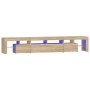 Mueble de TV con luces LED roble Sonoma 230x36,5x40 cm de , Muebles TV - Ref: Foro24-3152788, Precio: 170,77 €, Descuento: %