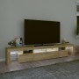 Mueble de TV con luces LED roble Sonoma 230x36,5x40 cm de , Muebles TV - Ref: Foro24-3152788, Precio: 170,77 €, Descuento: %