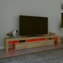 Mueble de TV con luces LED roble Sonoma 230x36,5x40 cm de , Muebles TV - Ref: Foro24-3152788, Precio: 170,77 €, Descuento: %