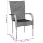 Juego de comedor para jardín 5 piezas ratán sintético gris de , Conjuntos de jardín - Ref: Foro24-3156676, Precio: 331,21 €, ...
