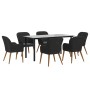 Juego de comedor de jardín 7 piezas con cojines negro de , Conjuntos de jardín - Ref: Foro24-3156719, Precio: 720,75 €, Descu...
