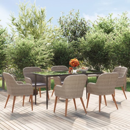 Juego de comedor para jardín 7 piezas con cojines marrón de , Conjuntos de jardín - Ref: Foro24-3156731, Precio: 900,98 €, De...