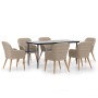 Juego de comedor para jardín 7 piezas con cojines marrón de , Conjuntos de jardín - Ref: Foro24-3156731, Precio: 900,98 €, De...