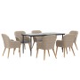 Juego de comedor para jardín 7 piezas con cojines marrón de , Conjuntos de jardín - Ref: Foro24-3156731, Precio: 900,98 €, De...