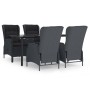 Set de comedor para jardín 5 piezas ratán sintético gris oscuro de , Conjuntos de jardín - Ref: Foro24-3156790, Precio: 1,00 ...
