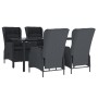 Set de comedor para jardín 5 piezas ratán sintético gris oscuro de , Conjuntos de jardín - Ref: Foro24-3156790, Precio: 1,00 ...