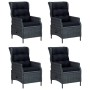 Set de comedor para jardín 5 piezas ratán sintético gris oscuro de , Conjuntos de jardín - Ref: Foro24-3156790, Precio: 1,00 ...