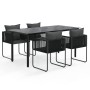 Juego de comedor para jardín 5 piezas negro de , Conjuntos de jardín - Ref: Foro24-3156496, Precio: 409,31 €, Descuento: %