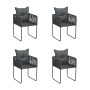 Juego de comedor para jardín 5 piezas negro de , Conjuntos de jardín - Ref: Foro24-3156496, Precio: 409,31 €, Descuento: %