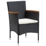 Juego de comedor de jardín 7 piezas con cojines negro de , Conjuntos de jardín - Ref: Foro24-3156641, Precio: 499,58 €, Descu...