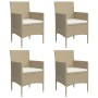Juego de comedor de jardín 5 piezas con cojines beige y negro de , Conjuntos de jardín - Ref: Foro24-3156608, Precio: 382,30 ...