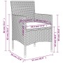 Juego de comedor para jardín 5 piezas con cojines gris y negro de , Conjuntos de jardín - Ref: Foro24-3156620, Precio: 359,91...
