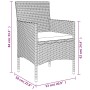 Juego de comedor de jardín 7 piezas con cojines negro de , Conjuntos de jardín - Ref: Foro24-3156601, Precio: 455,41 €, Descu...