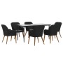 Juego de comedor de jardín 7 piezas con cojines negro de , Conjuntos de jardín - Ref: Foro24-3156727, Precio: 732,36 €, Descu...
