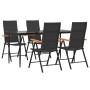 Juego comedor de jardín 5 piezas ratán sintético negro y marrón de , Conjuntos de jardín - Ref: Foro24-3156524, Precio: 406,8...
