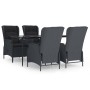 Set de comedor para jardín 5 piezas ratán sintético gris oscuro de , Conjuntos de jardín - Ref: Foro24-3156802, Precio: 1,00 ...
